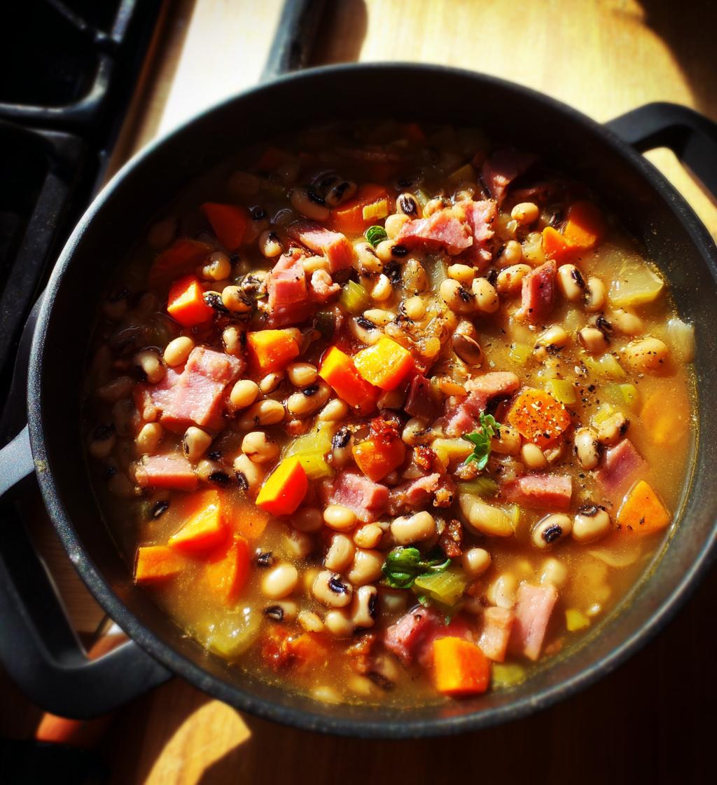 black eyed peas and ham