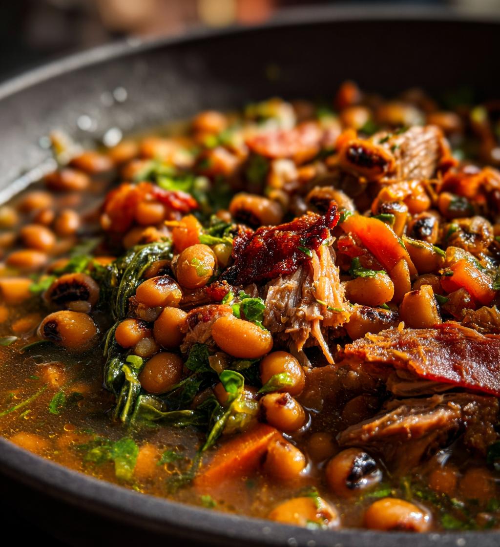 black eyed peas and neck bones
