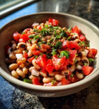 black eyed peas and tomatoes