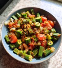black eyed peas okra tomatoes