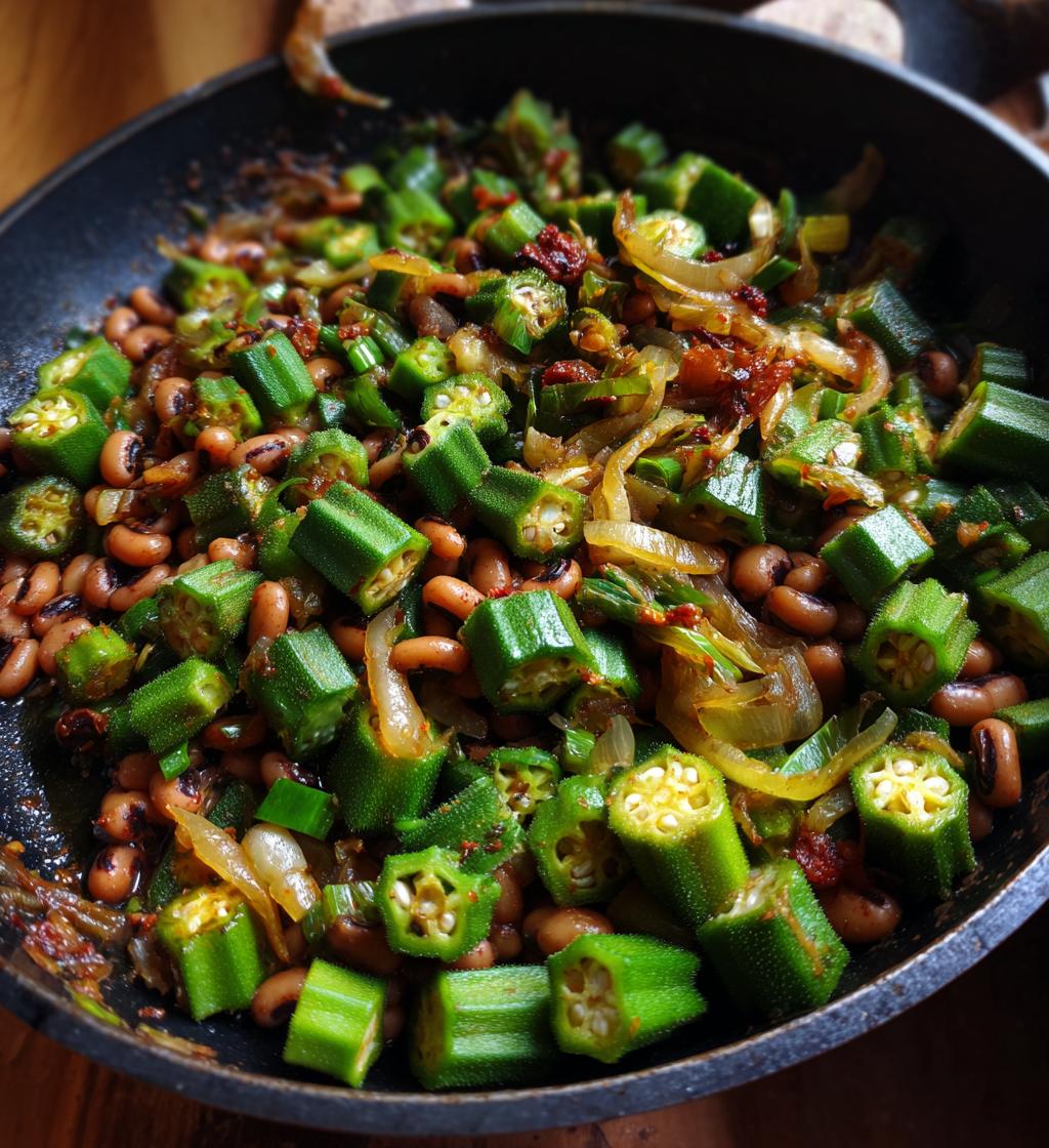 black eyed peas with okra recipe