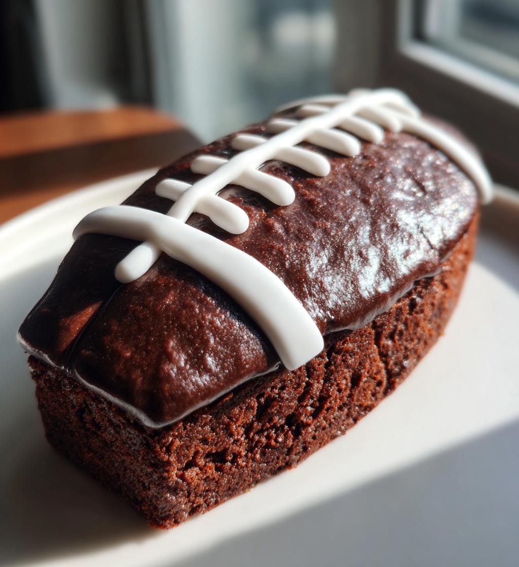 brownie football cake