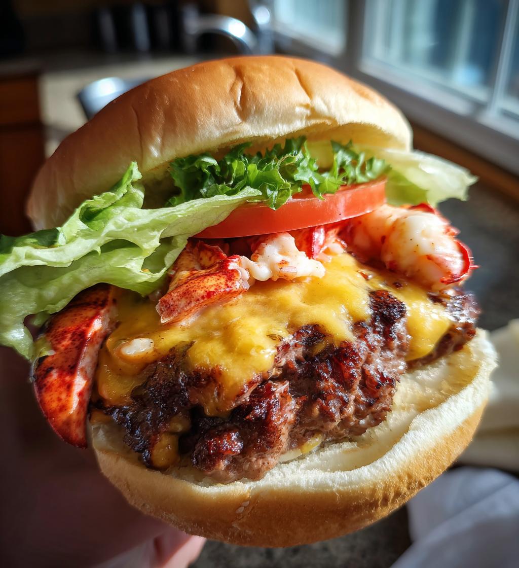 burger and lobster