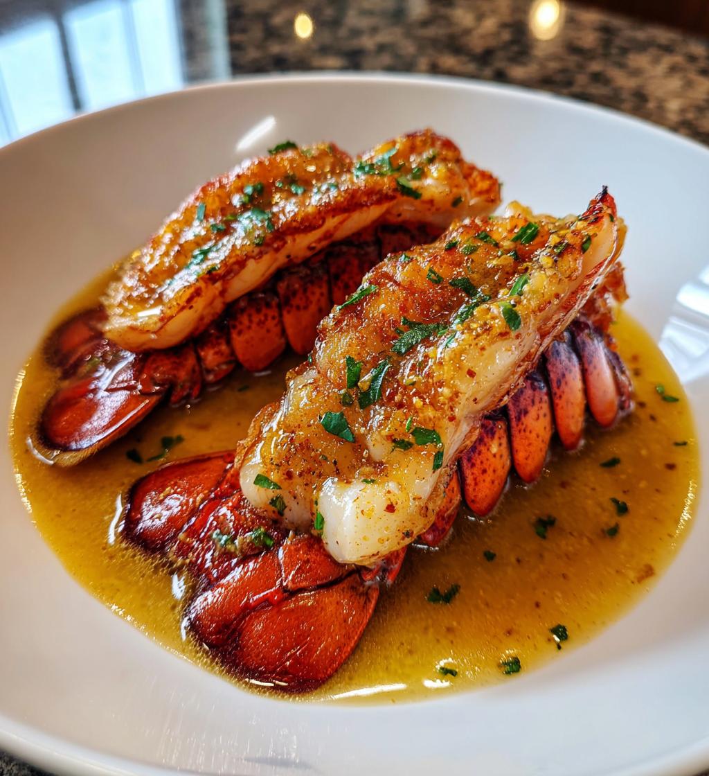 butter poached lobster tails