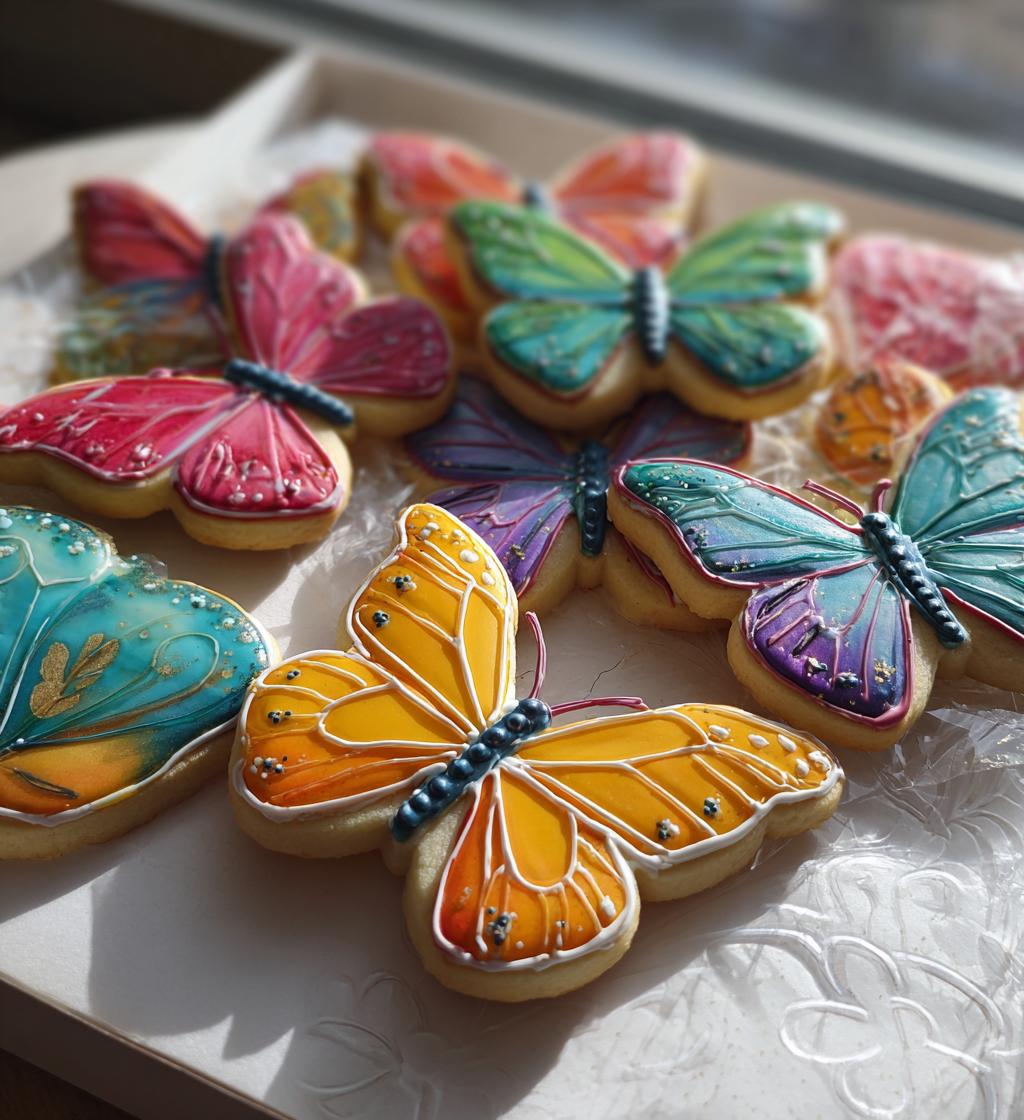 butterfly royal icing cookies