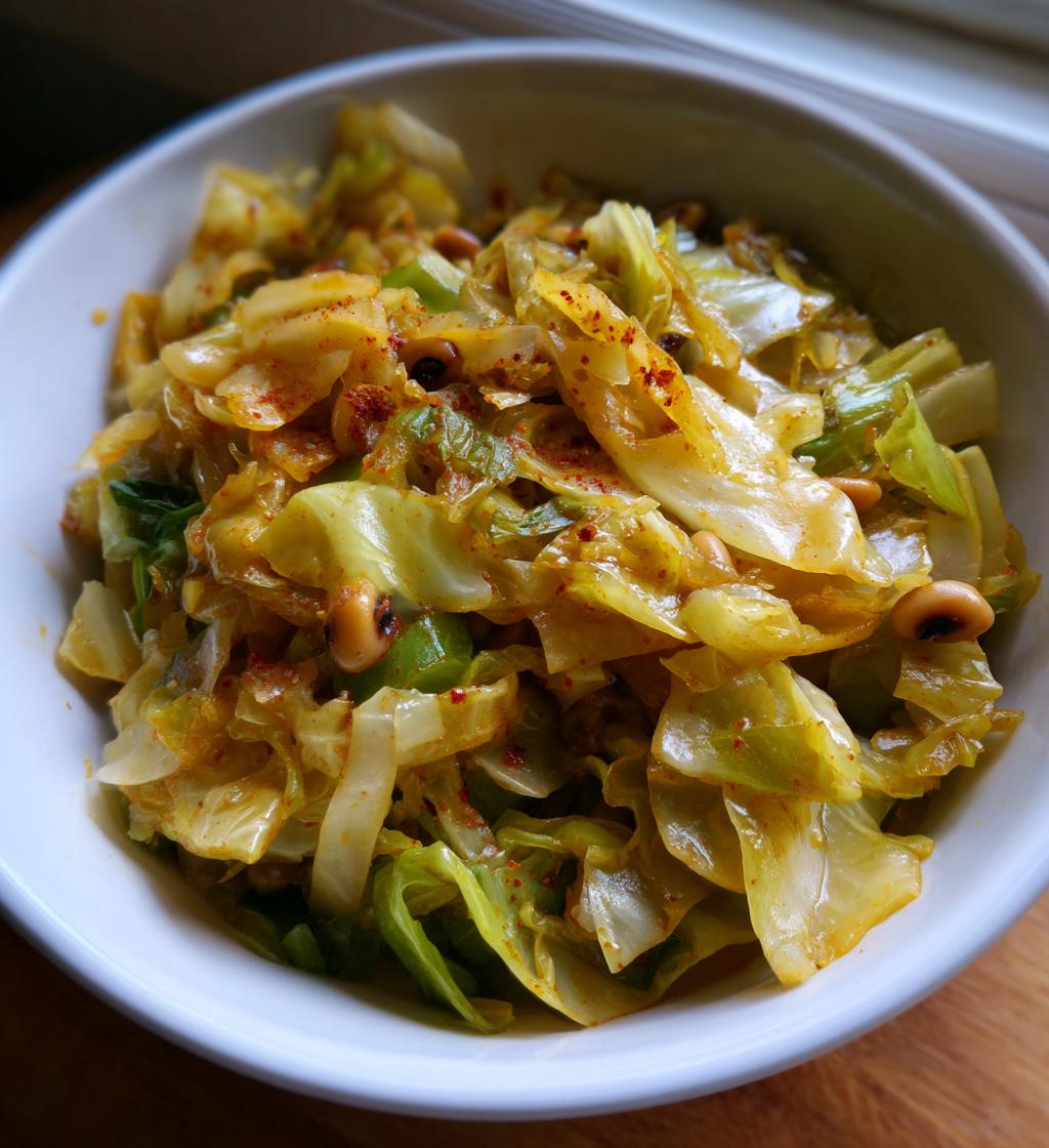 cabbage and black eyed peas recipe