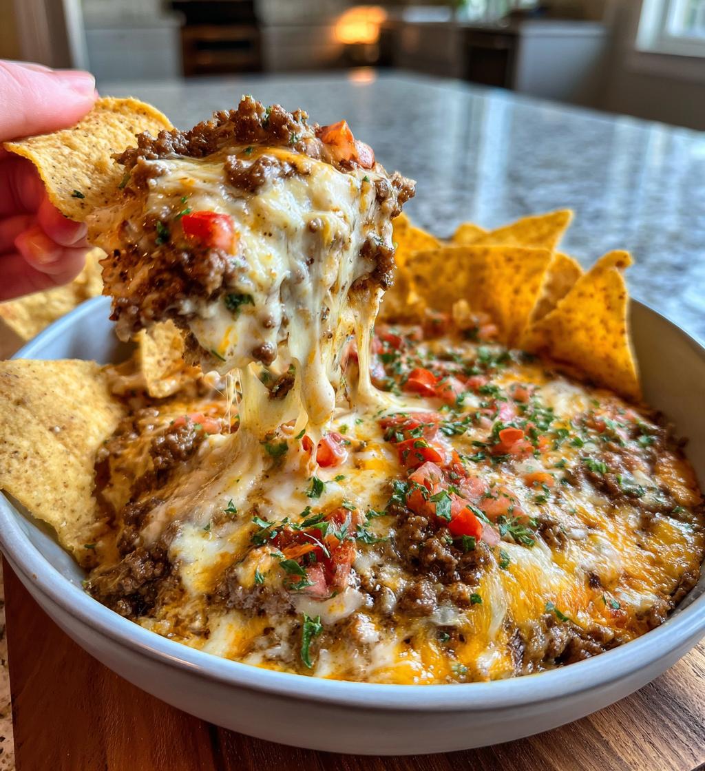 cheeseburger dip for game day