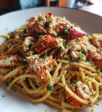 crab and lobster pasta
