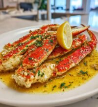 crab legs in butter sauce