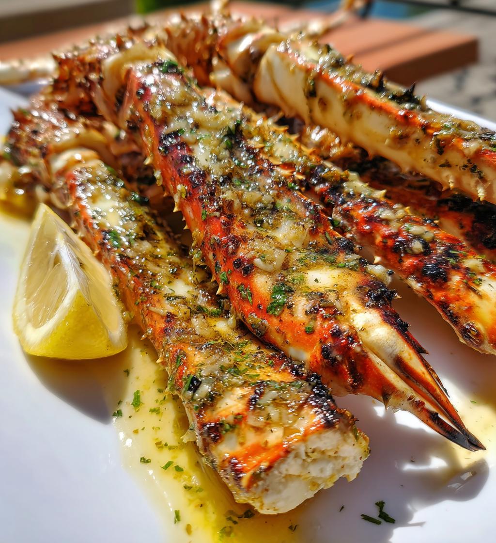 crab legs on the grill