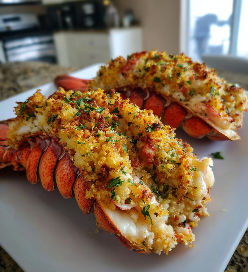 crab stuffed lobster tail recipe