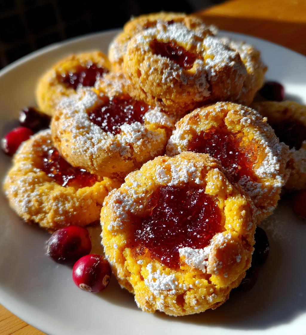 cranberry orange thumbprint cookies