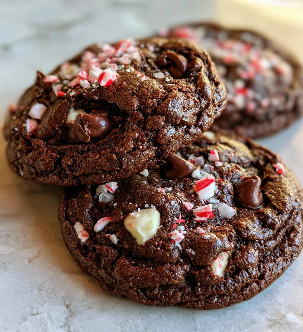 double chocolate peppermint cookies
