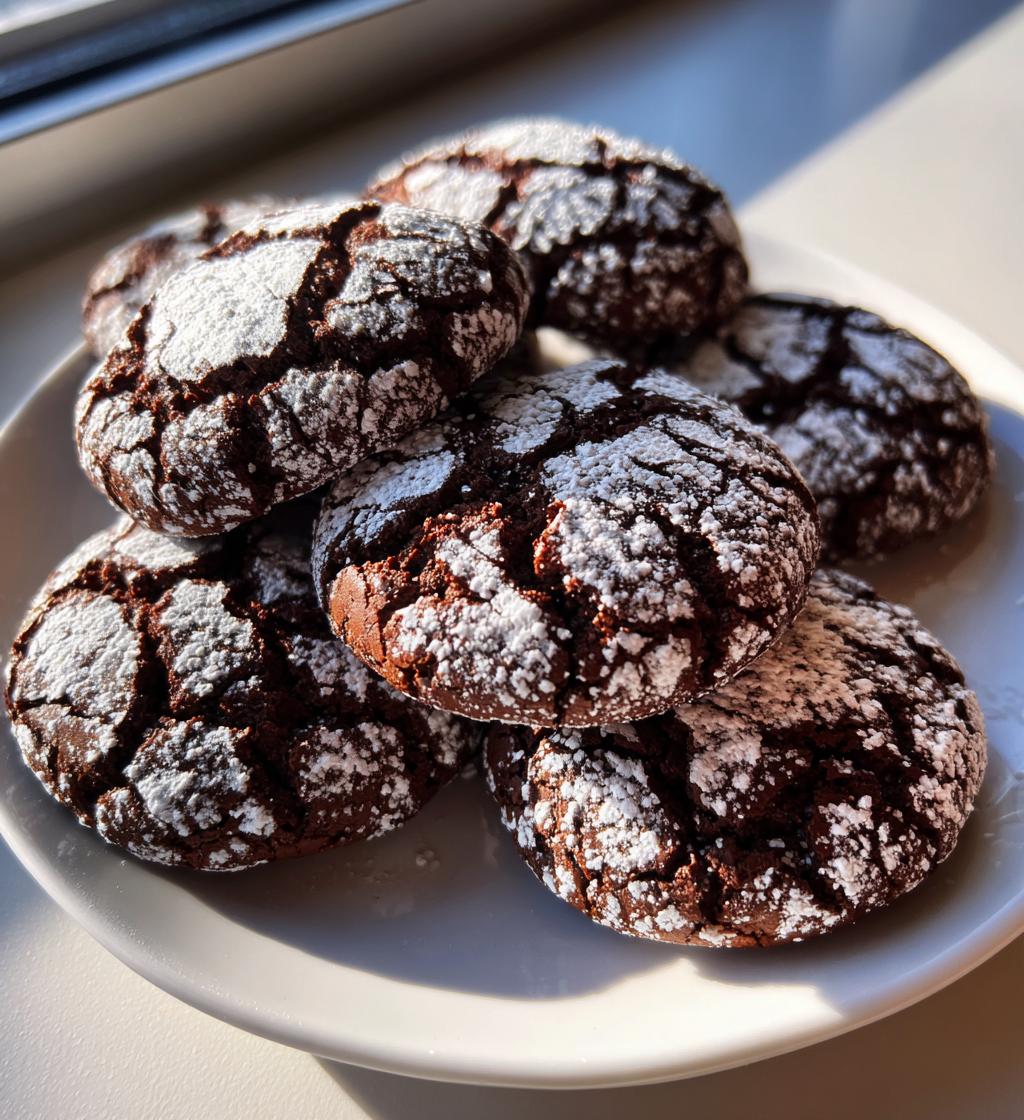 easy chocolate crinkle cookies