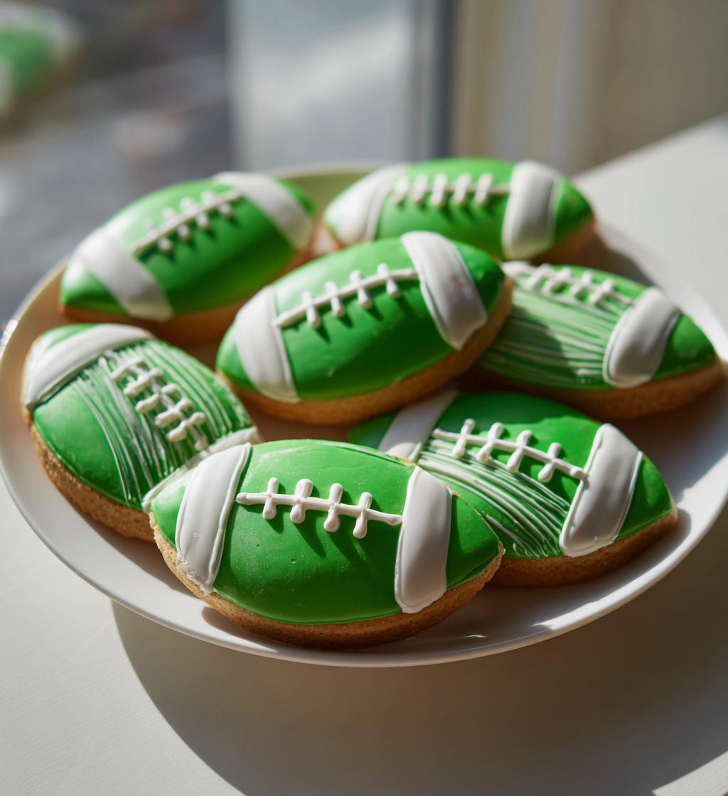 first birthday football cookies