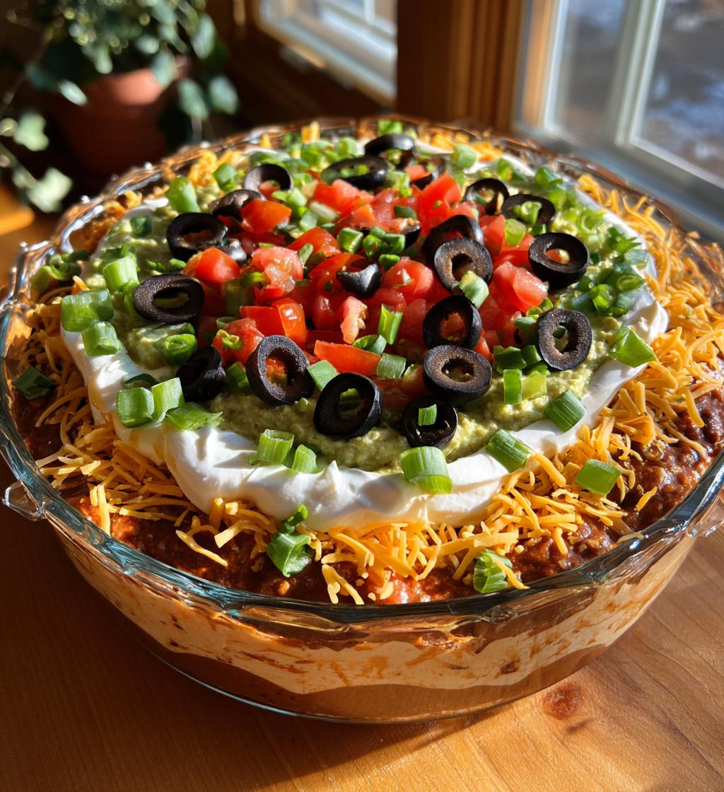 football 7 layer dip super bowl