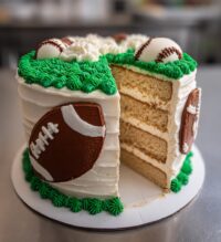 football and baseball cake