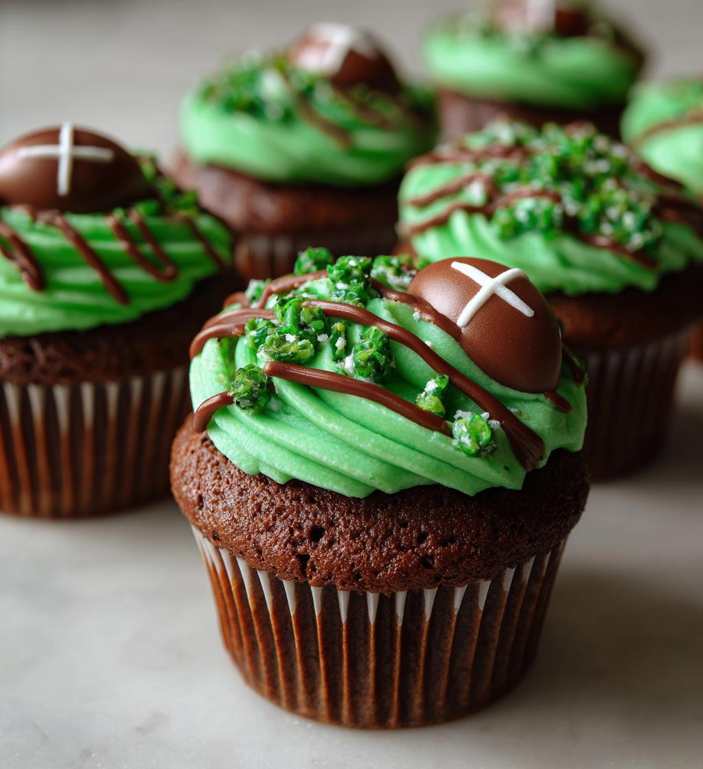 football birthday cupcakes