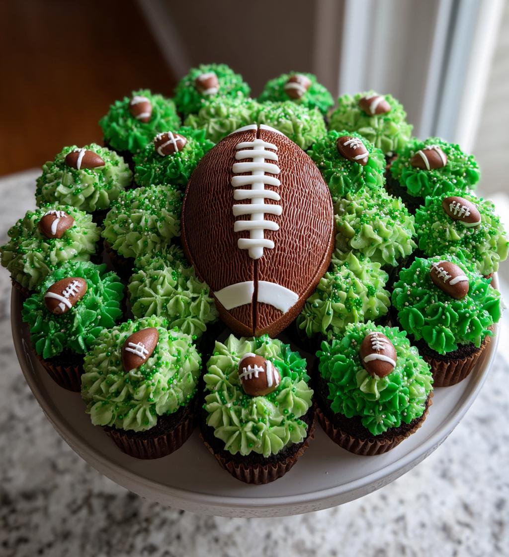 football cupcake cake ideas pull apart