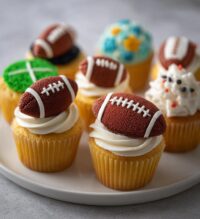 football cupcake toppers