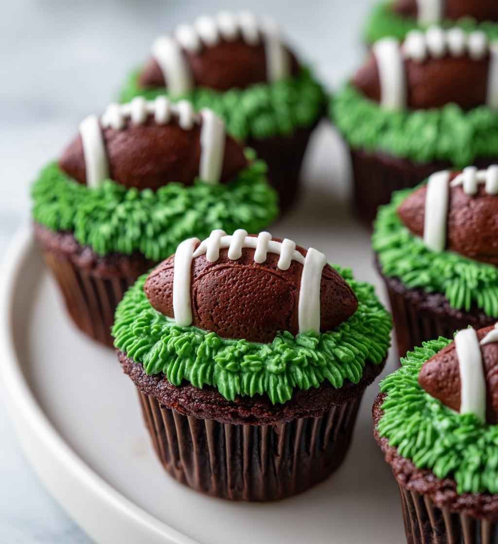 football cupcakes