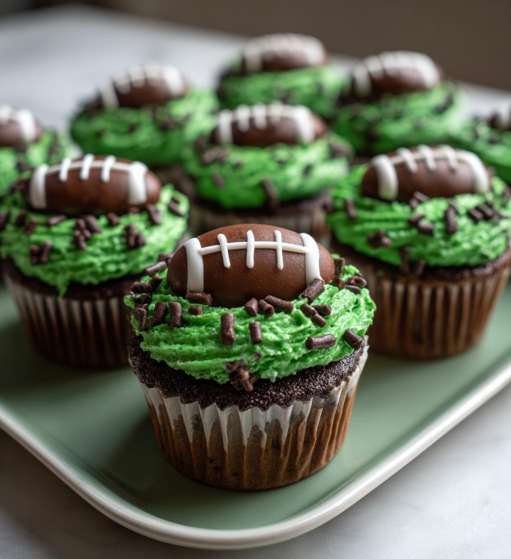 football field cupcake cake