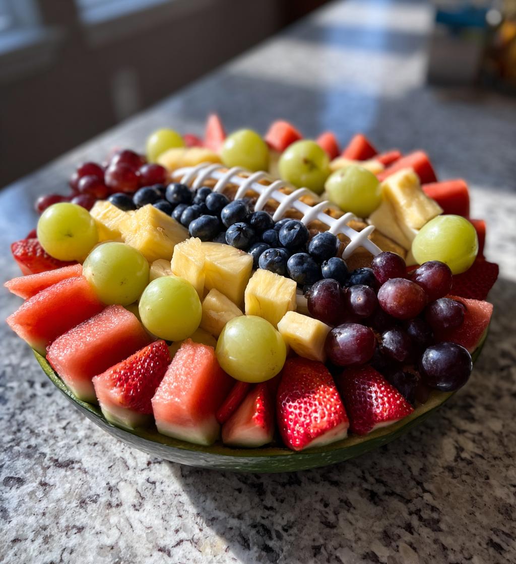 football fruit platter