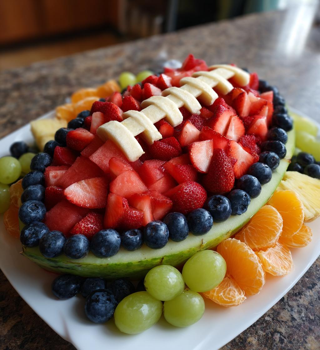 football fruit tray ideas