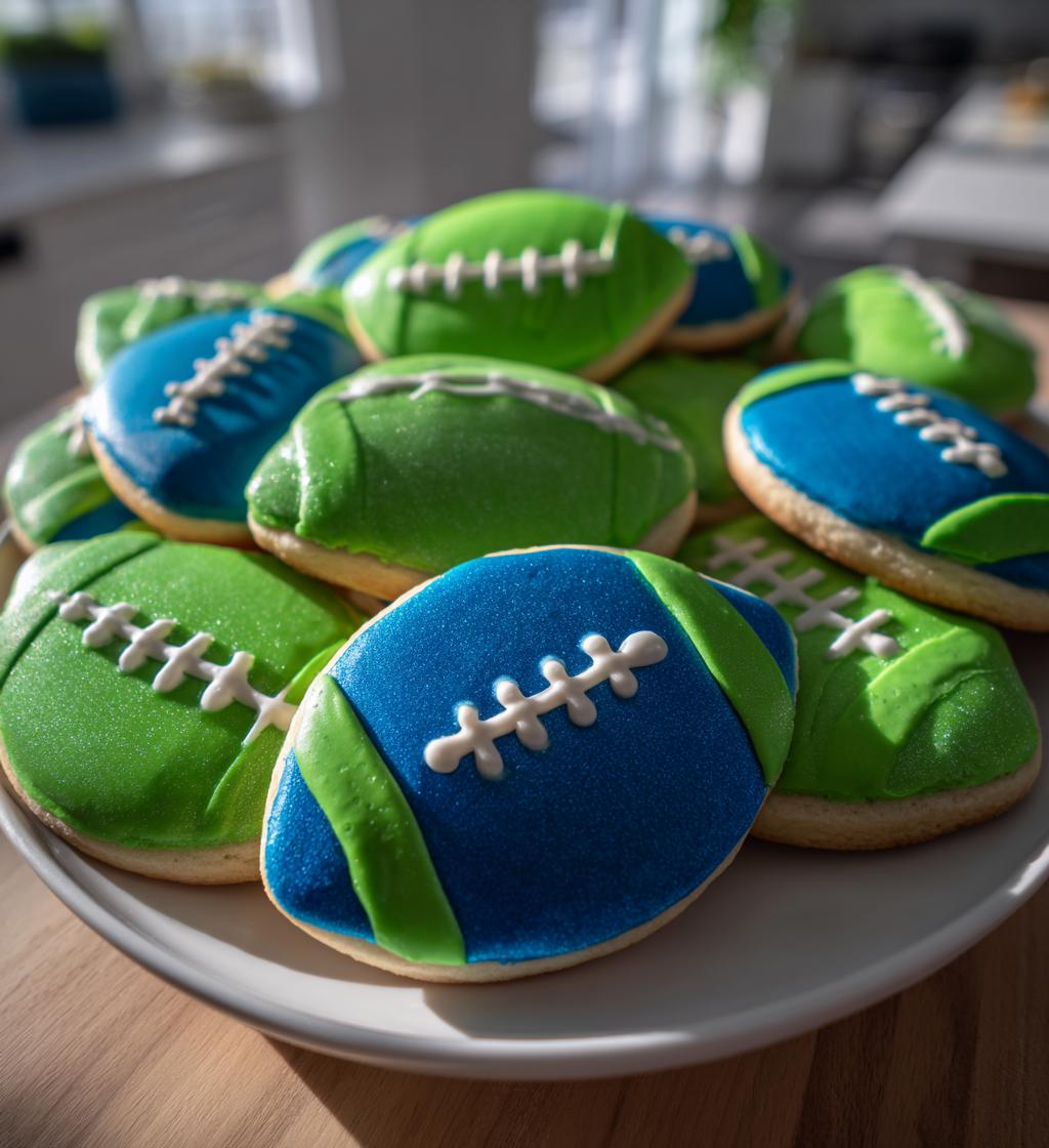 football gender reveal cookies