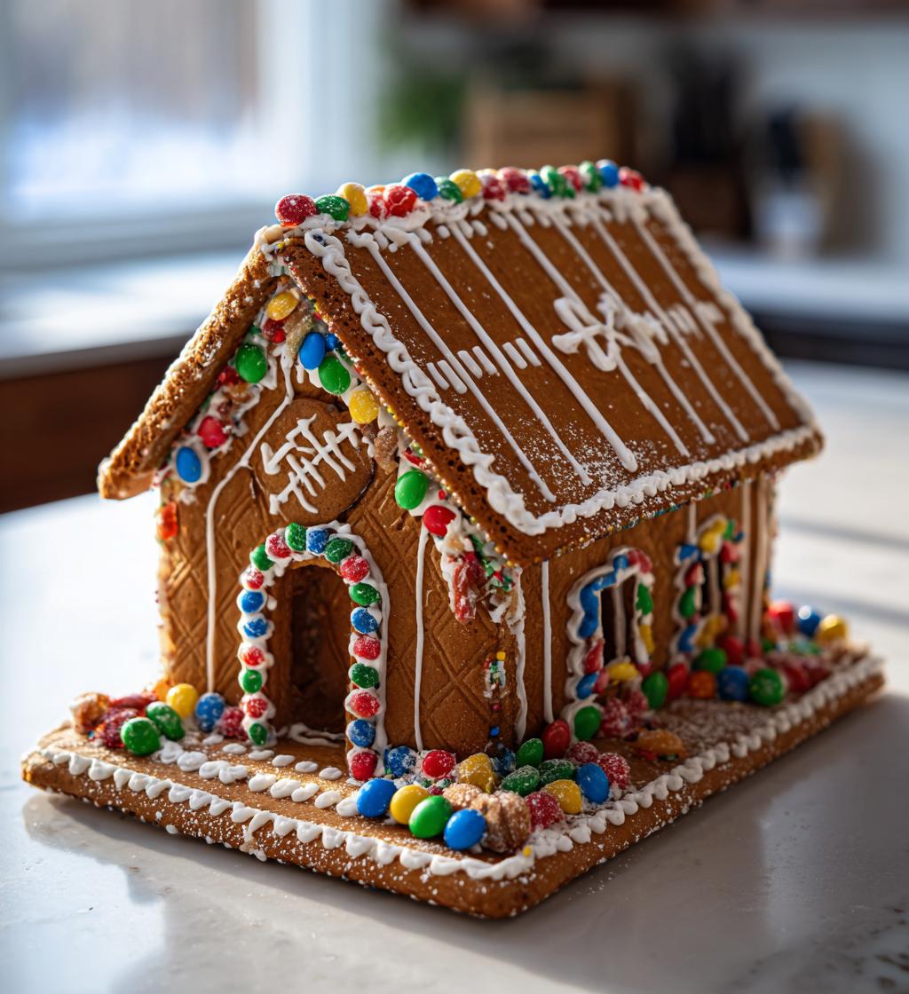 football gingerbread house