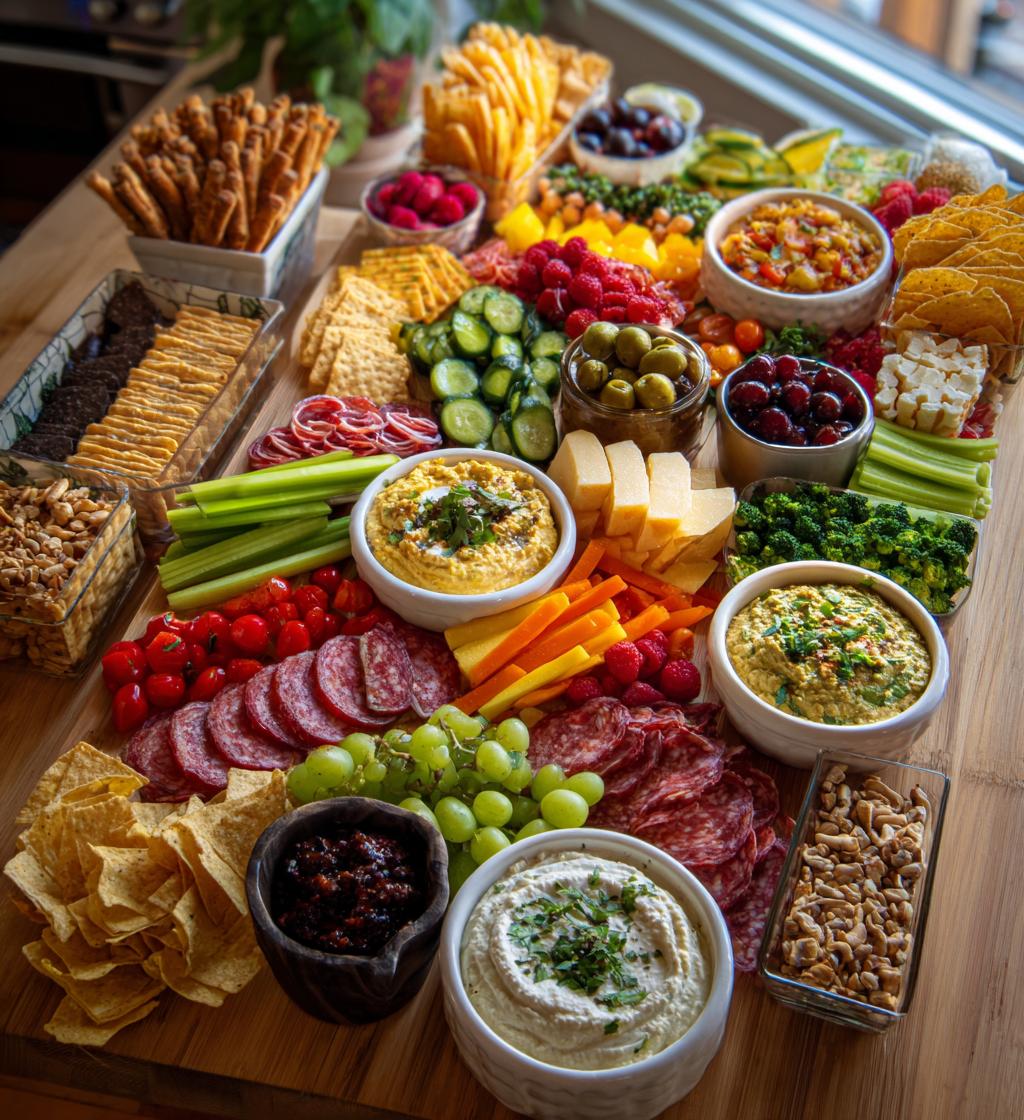 football grazing table