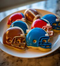 football helmet cookies decorated