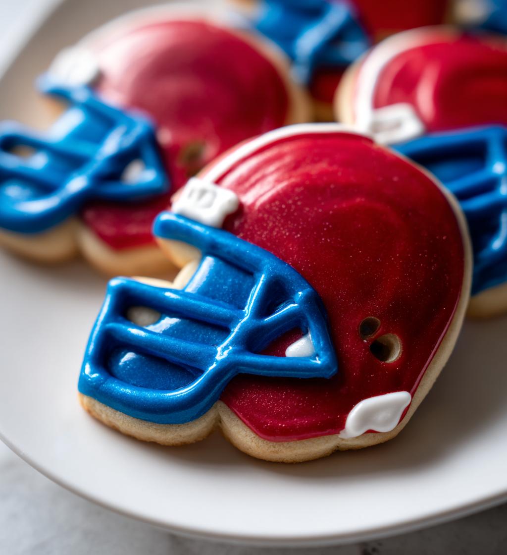 football helmet cookies