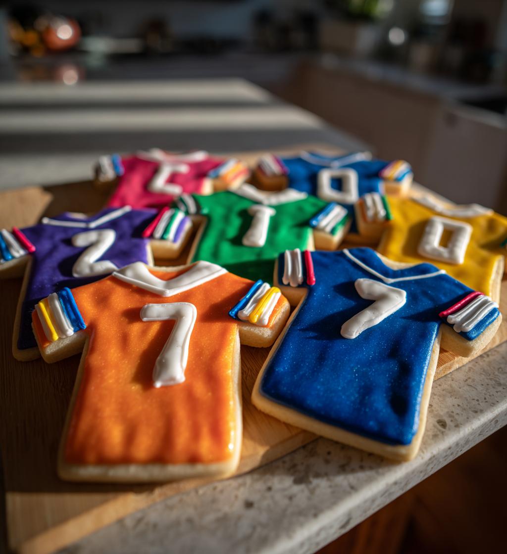 football jersey sugar cookies