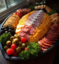 football meat and cheese tray