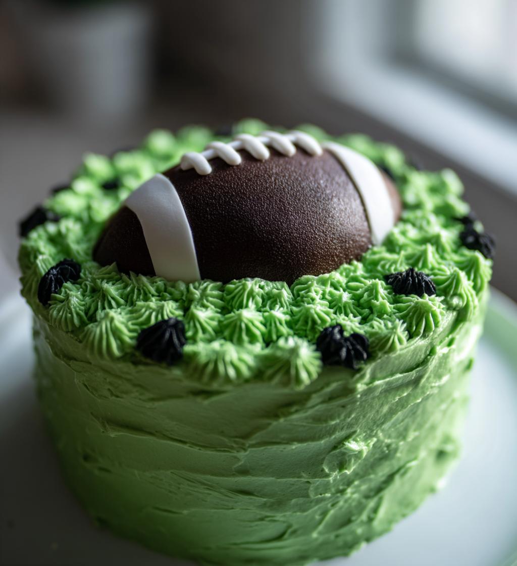football on cake