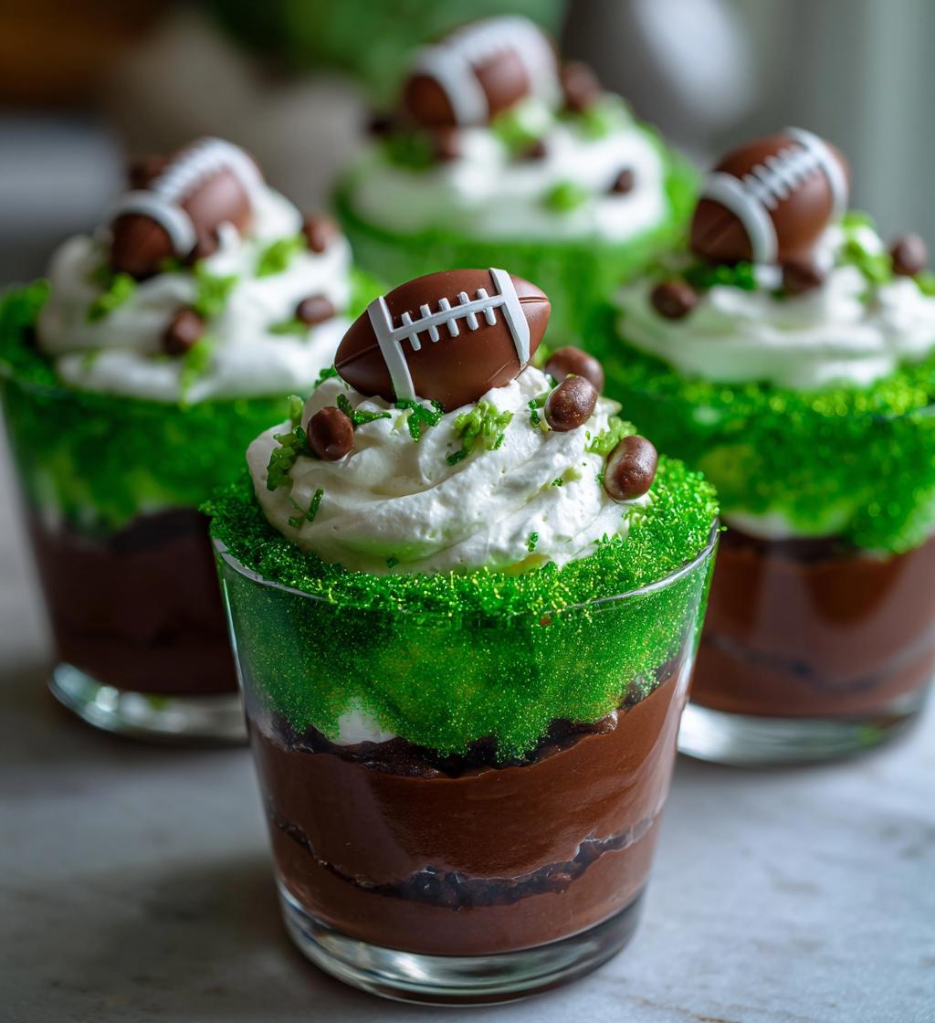 football pudding cups