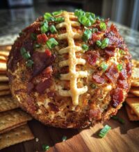 football shaped cheeseball