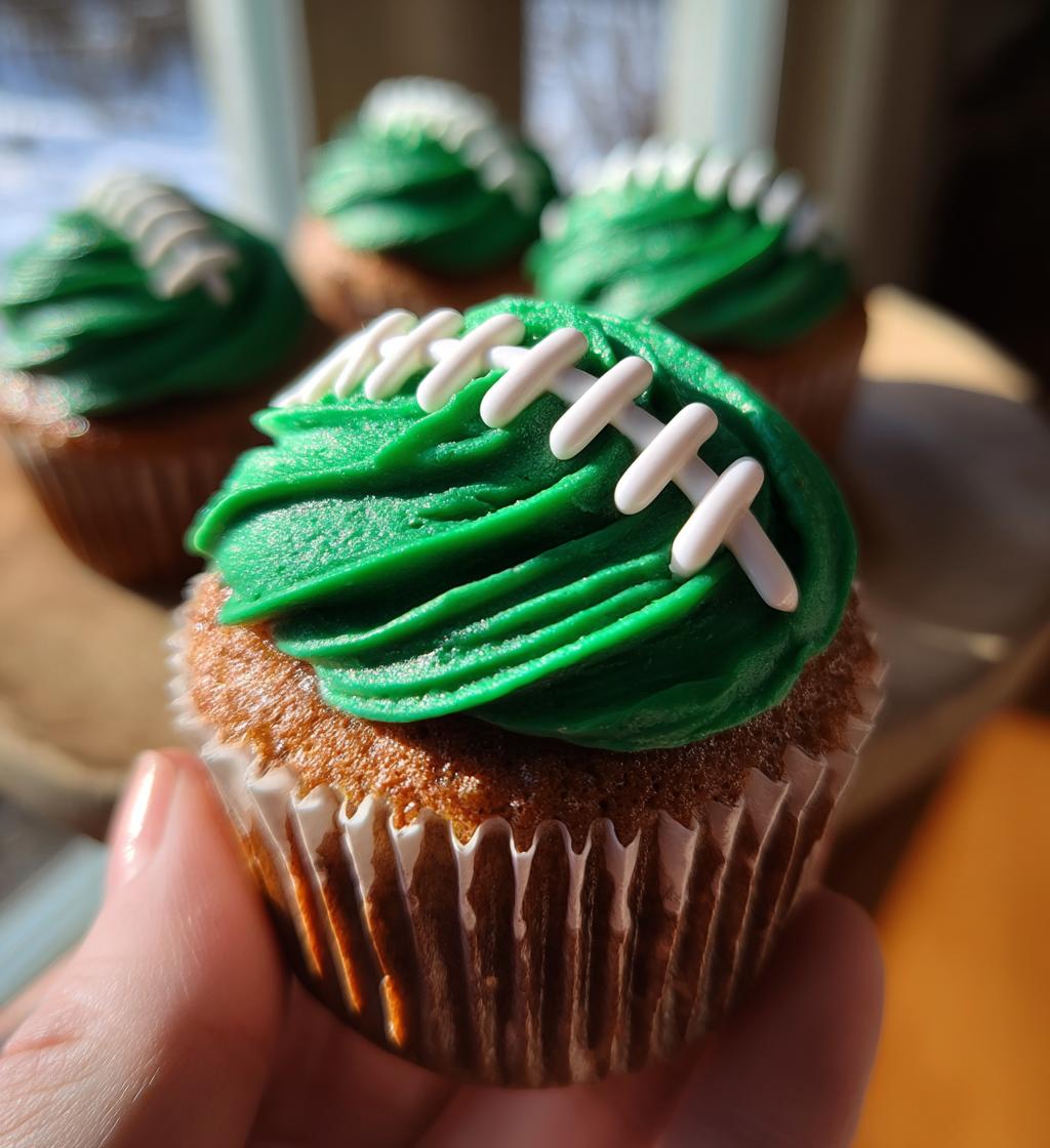 football shaped cupcakes
