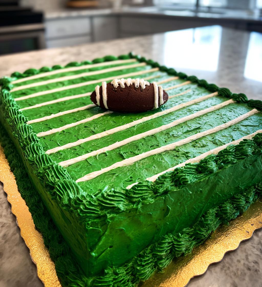 football sheet cake