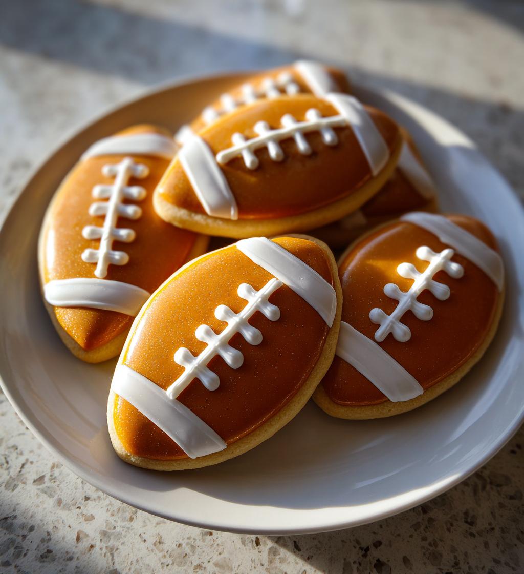 football sugar cookies