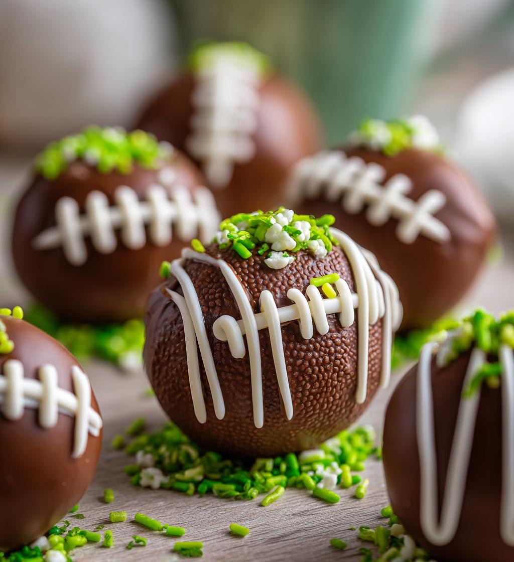 football themed cake pops