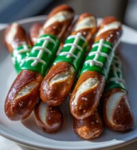 football themed pretzel rods