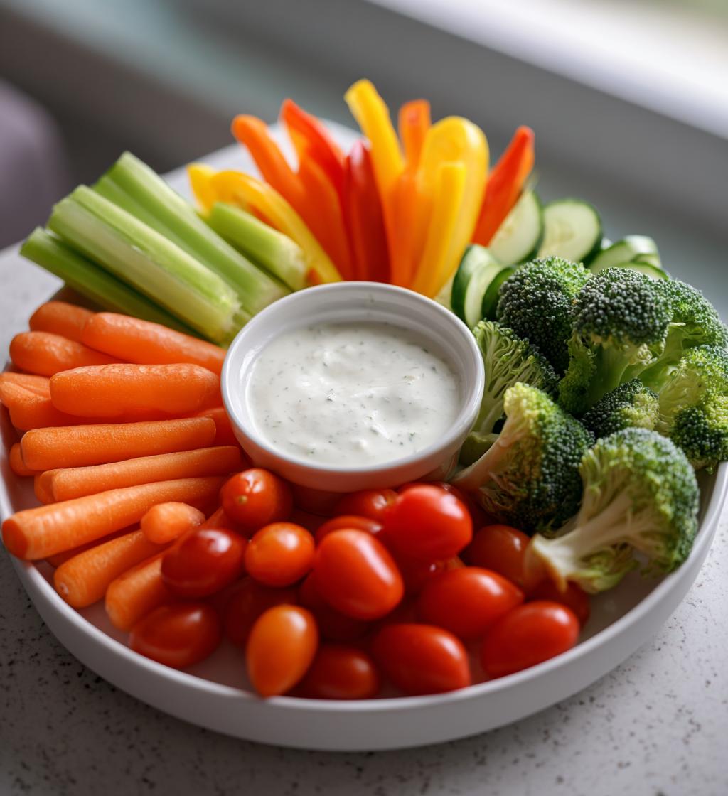 football vegetable tray