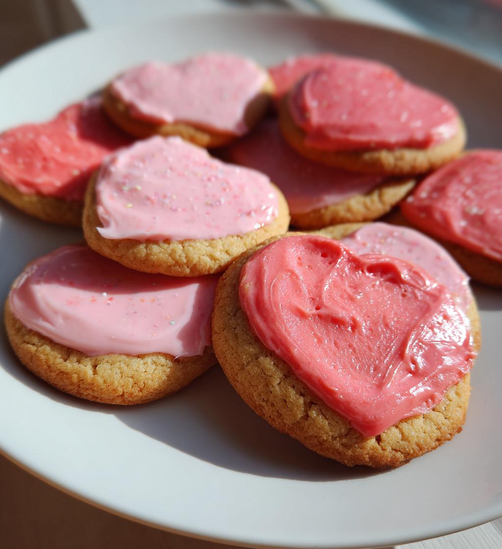 frosted valentine cookies