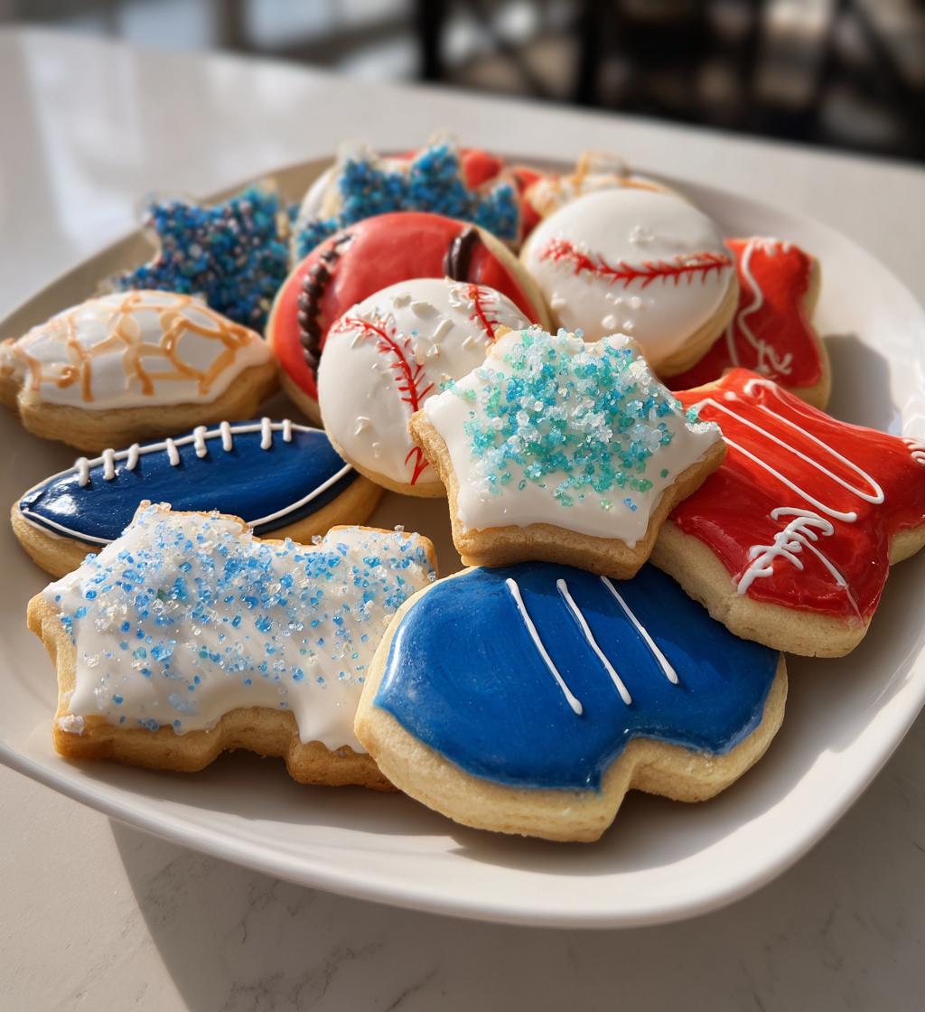 game day cookies decorated