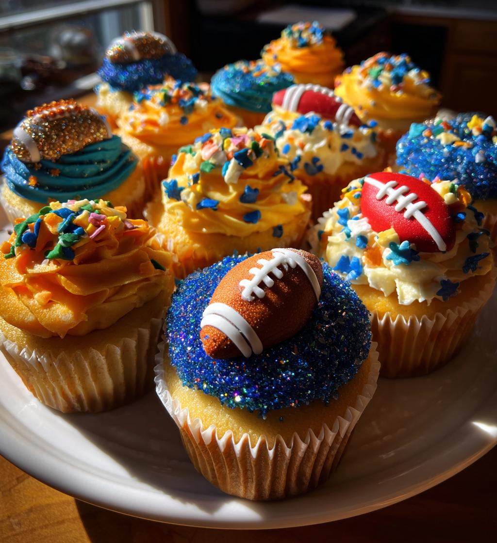 game day cupcake decorations