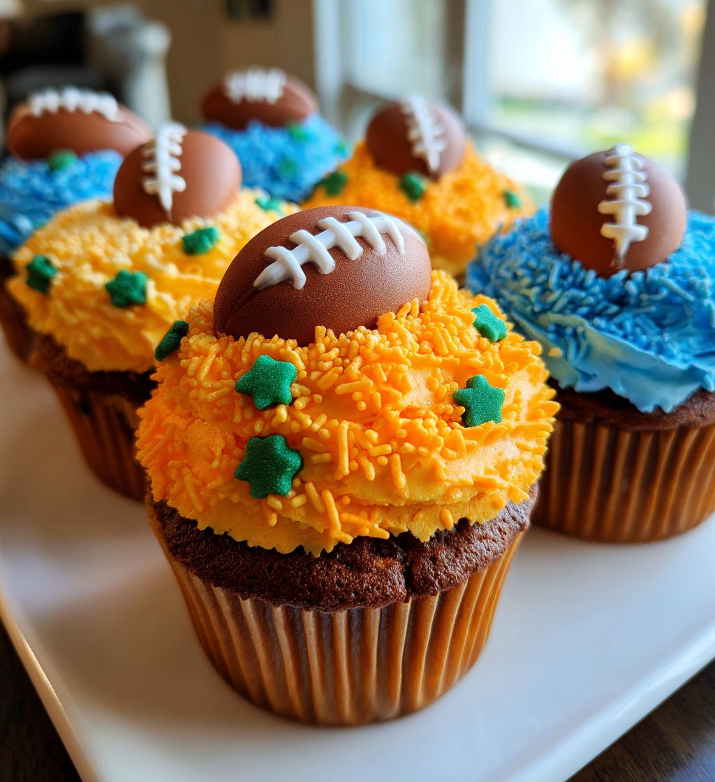 game day cupcakes football season