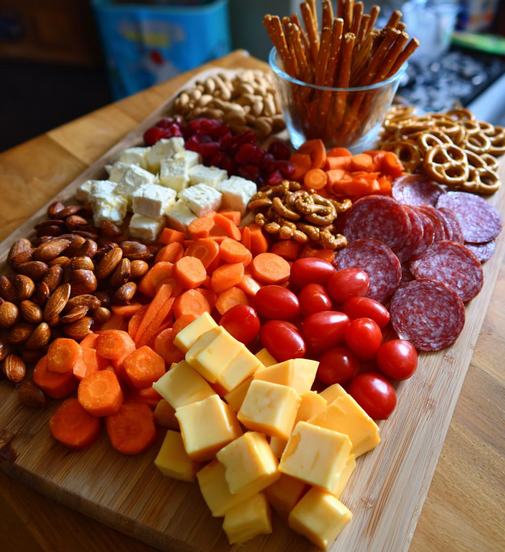 game day snack board