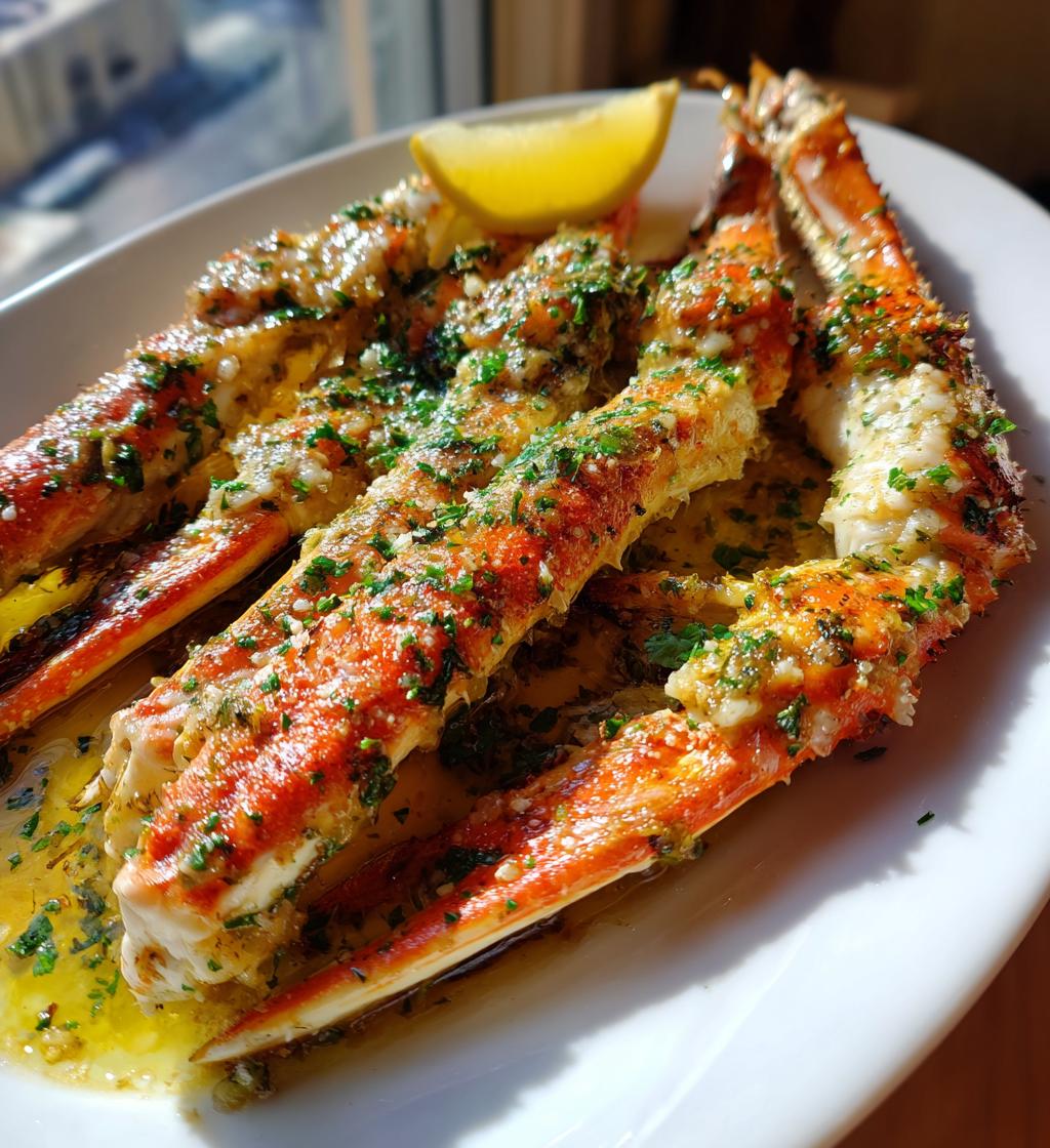 garlic butter baked crab legs